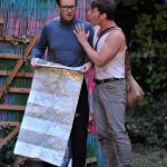 Jack Whitam and Owen Findlay as Demetrius and Lysander"