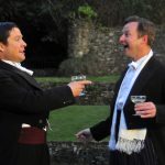 James Loye and Andy Cryer as Bassiano and Gratiano in The Merchant of Venice